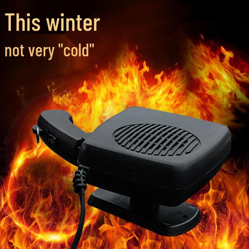 Dual Voltage 12V/24V Car Heater & Windshield Defroster - Hot/Cold Air Blower