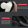 D-Shaped Carbon Fiber & Suede Leather Car Steering Wheel Cover Anti-Slip Protector Breathable Sweat Absorbent Sport 38cm(15Inch)