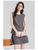 Damen Petites Grau West & Rock Set - Schmal geschnitten, Professionell, Frühling/Sommer Stil