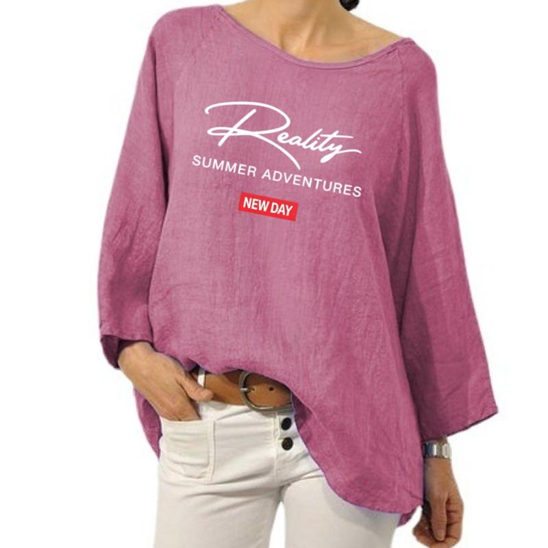 IHUASU Women's Fashion Casual Long Sleeve O-Neck Blouses & Shirts Elegant