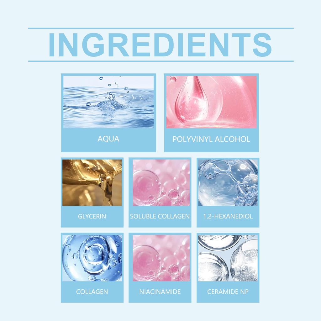 Kolagenowa maska peel-off na noc Delikatnie złuszcza, Głęboko nawilża, Nawilża i napina skórę, Redukuje drobne linie