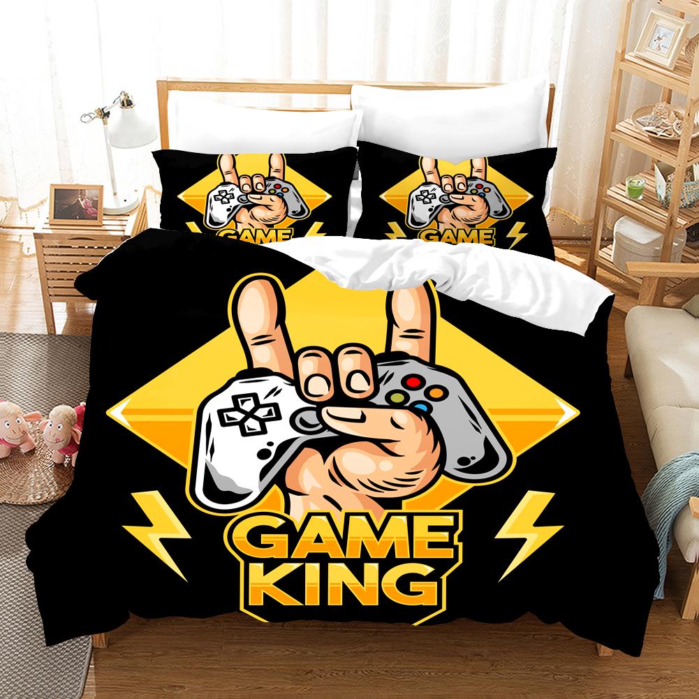 Fashion Gamepad Bedding Set Kids Game Comforter Quilt Adult Gift Bed Linen Bedroom Duvet Covers Single Queen King Size
