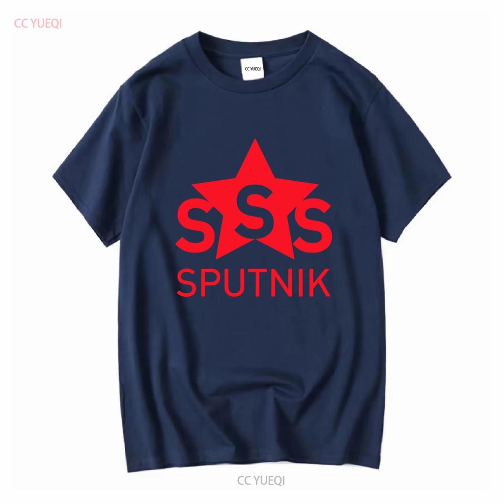 Sigue Sputnik T Shirt long or short sleeves vintage Washed fashion streetwear Slightly designer clothes Stretched Unisex Soft
