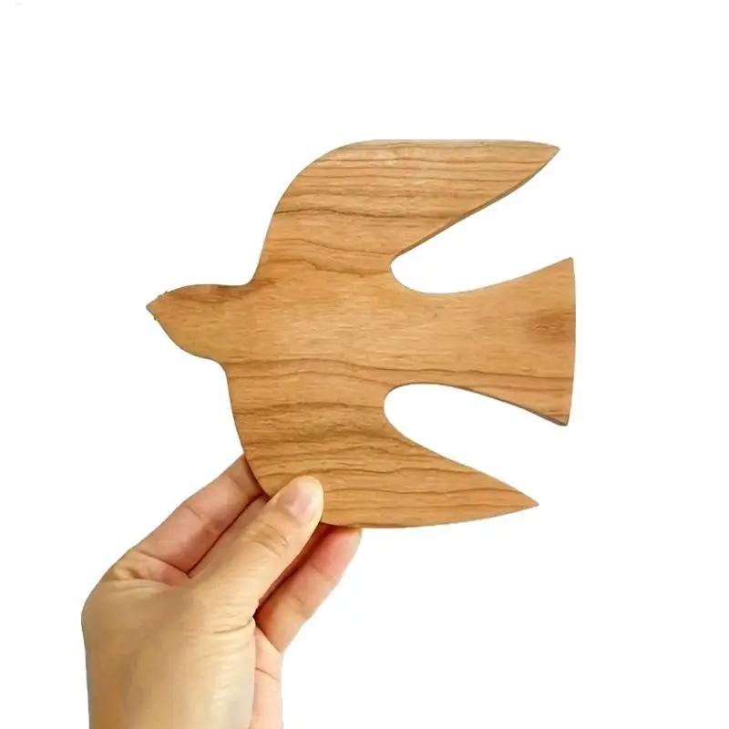 

Natural Wood Bird Wall Art Handcrafted Wooden Bird Wall Decor Modern Living Room & Bedroom Home Decor