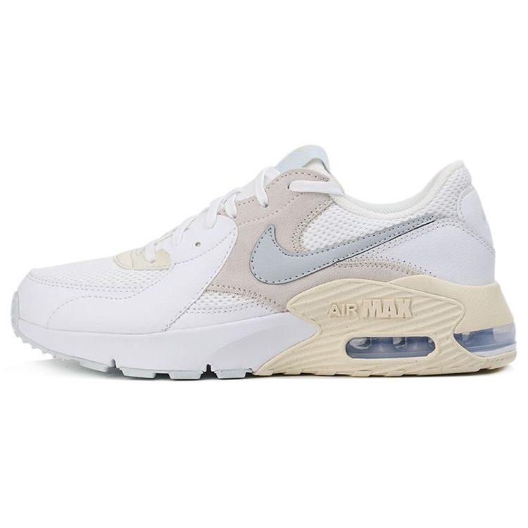 Nike Air Max Excee Cushioning Low Top Air Cushion Running Shoes Women's White Gray Patchwork CD5432-104