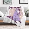 Lovely cute Animal is Eating in the Funny Mood Throw Blanket Warm Napping Blanket for Office Couch Bed
