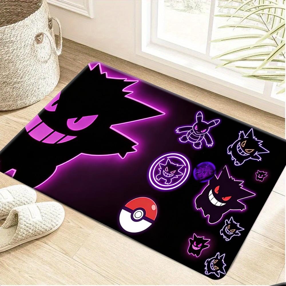 Pokemon Charizard Starry Night Cherry Blossom Print Non-slip Doormat, Soft Absorbent Floor Rug for Home Decor