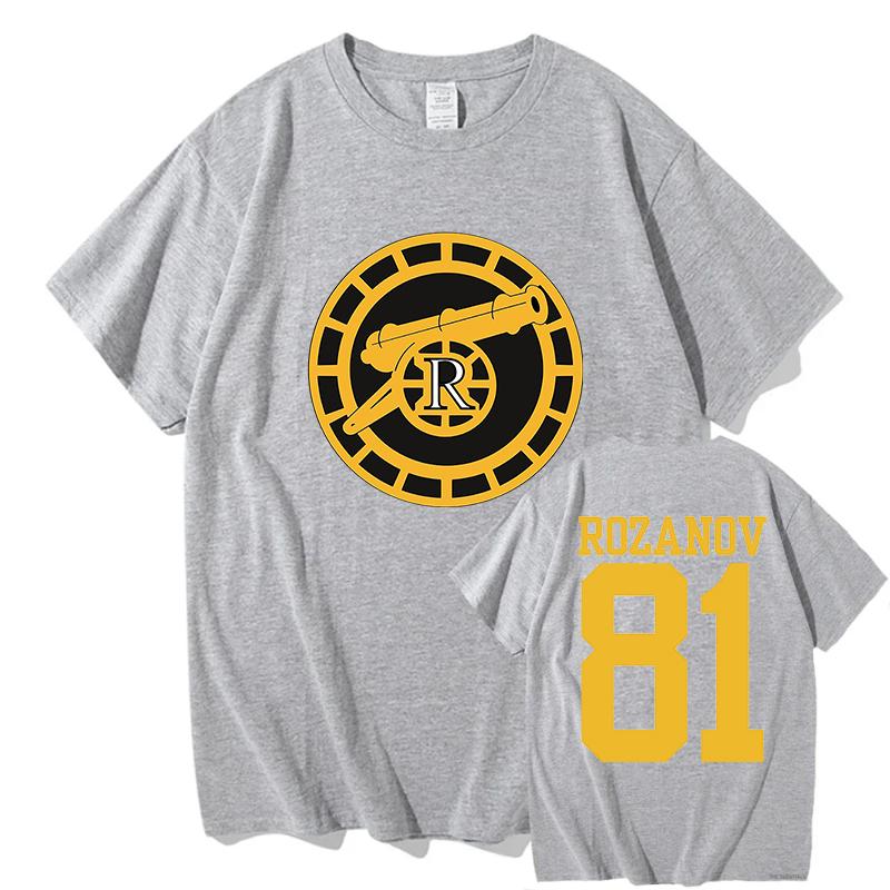 SpringSummer New Boston Raiders Rozanov 81 Printed Cotton Loose Short Sleeve Round Neck MensWomens Casual Fashion Tshirt