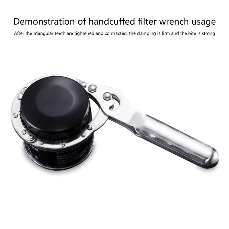 Universal Engine Oil Filter Removal Tool Corrosion Resistant Steel Ergonomic Handle Wrench Tool for Quick Auto Repairs