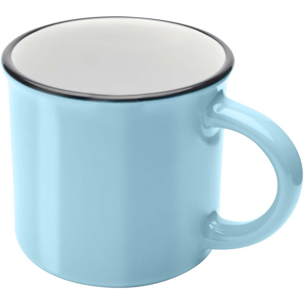 Glass "Bari" 240 ml glossy ceramic mug Reef blue