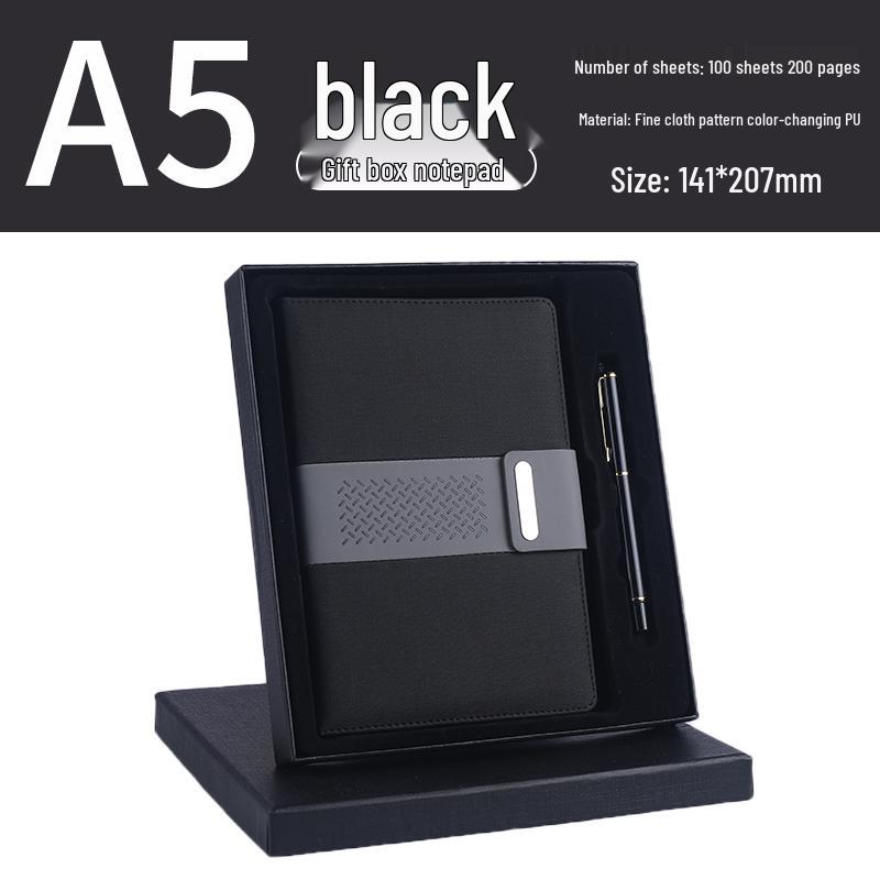Custom Vintage Soft Leather Notebook with Buckle - A5/B5 Business Meeting Record Book with Logo Printing