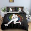 Sport Polyester Duvet Cover Set King Queen Size Bedding Set Sport Player Action on Spin Wheel Graphic Bedclothes Bedroom Decor