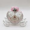 Metal Candy Boxes for Wedding Party Decorations Gift Bags with Ribbons Flower Souvenirs Gift for Guests Carriage Style