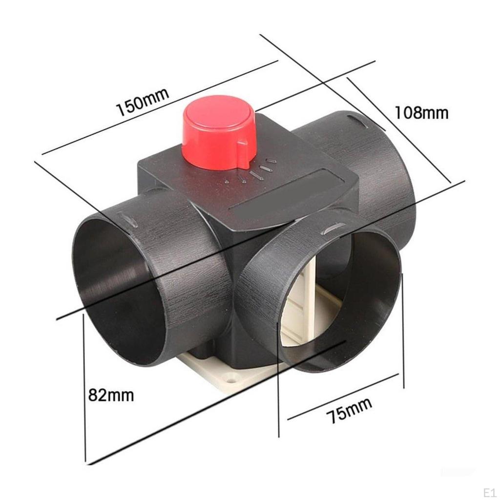 75 Mm Heater Duct Control Part 5 Position Parking Unit Heat Resistant 3 Way Elbow