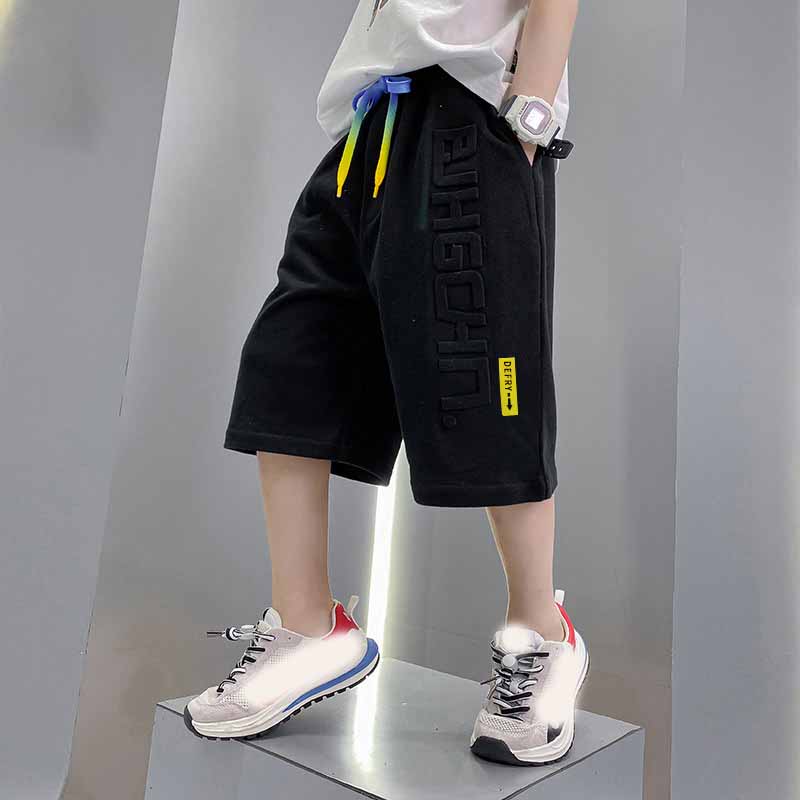 Boys Shorts Summer Short Sport Casual Versatile Cotton Sweatpants Boys Knee Length Pants Teenage Kids Clothes Trousers