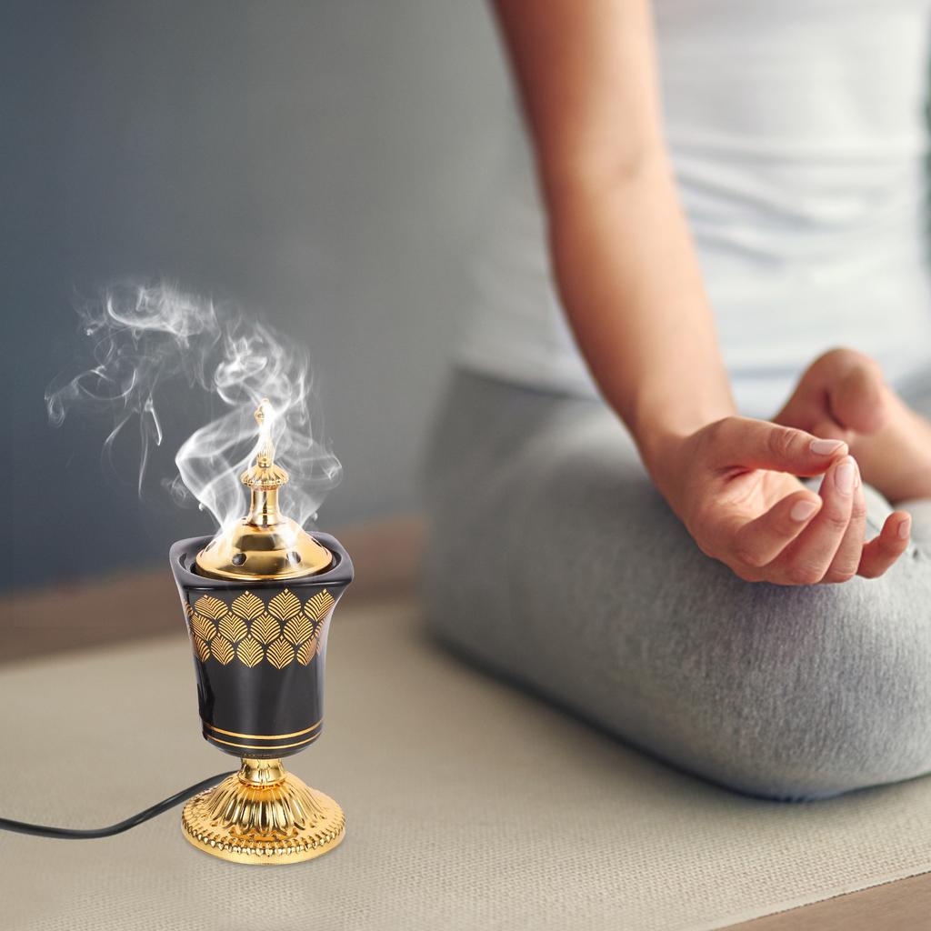 Incense Burner Electric Censer Holder Electronic Retro Ornament Iron Decorative Burners Plug Office