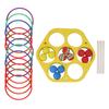 Jogo de Piscina Lançamento de Argola Brinquedo Espuma Flutuante EVA com Bolas para Crianças Adultos Esportes Aquáticos Festa ao Ar Livre Círculo Hexagonal