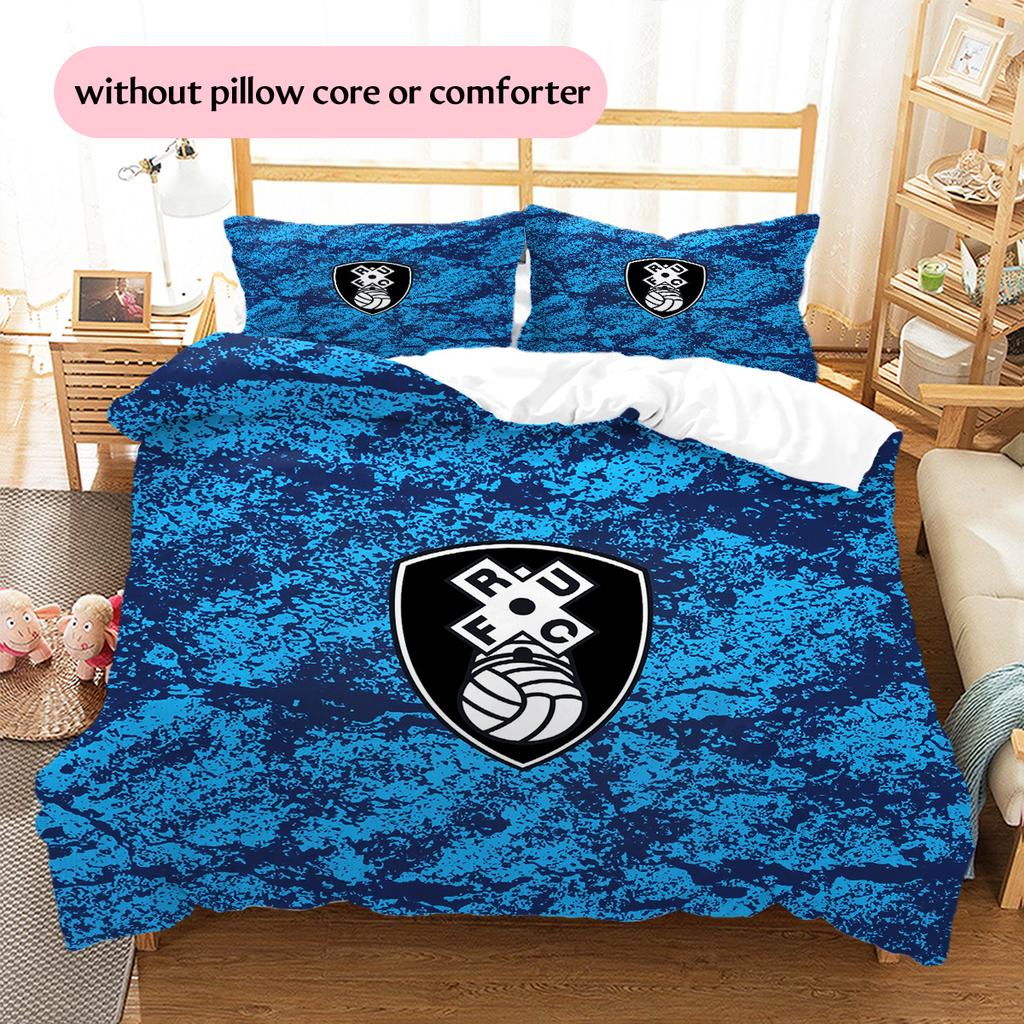 Rotherham United F.C.  Pattern Bedding Quilt Set  Home Decoration  Gift (1 * duvet cover + 2 * pillowcase  without core)
