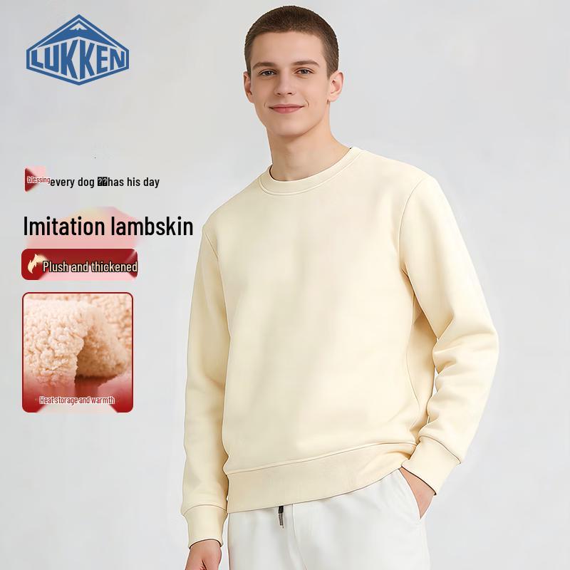 

LUKKEN Men s Lambswool Lined Crewneck Sweatshirt S