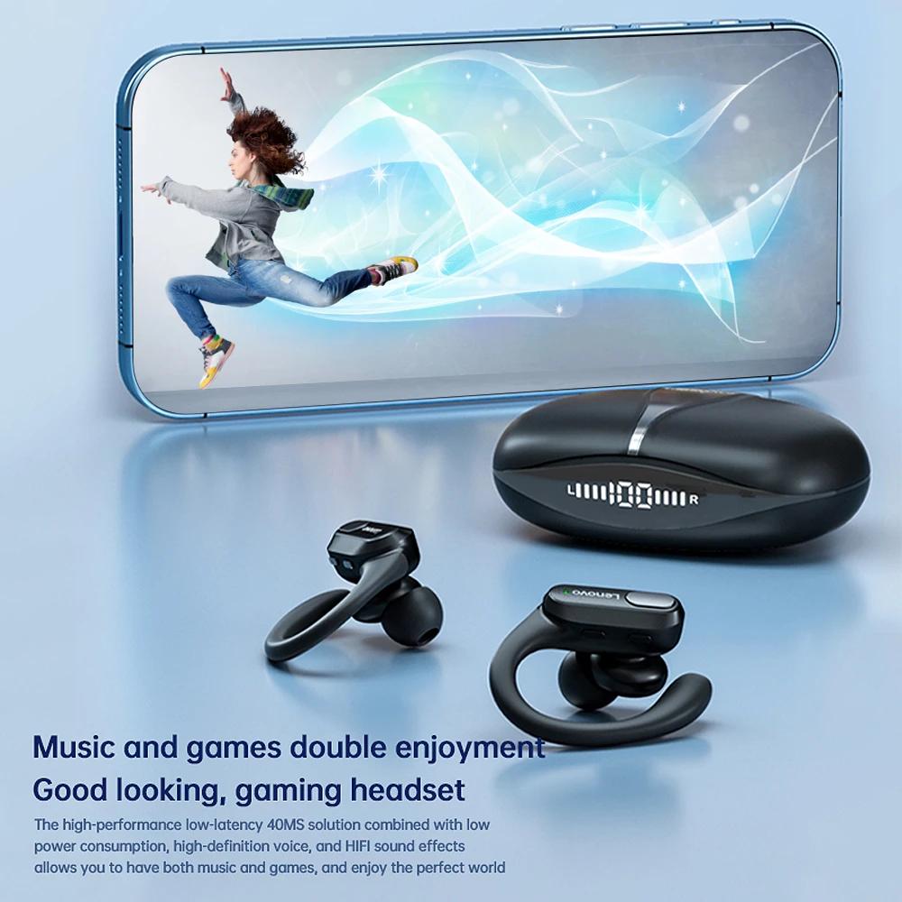 Lenovo XT80 Sports Bluetooth Wireless Earphones LED Power Display Hifi Stereo Sound Headphones