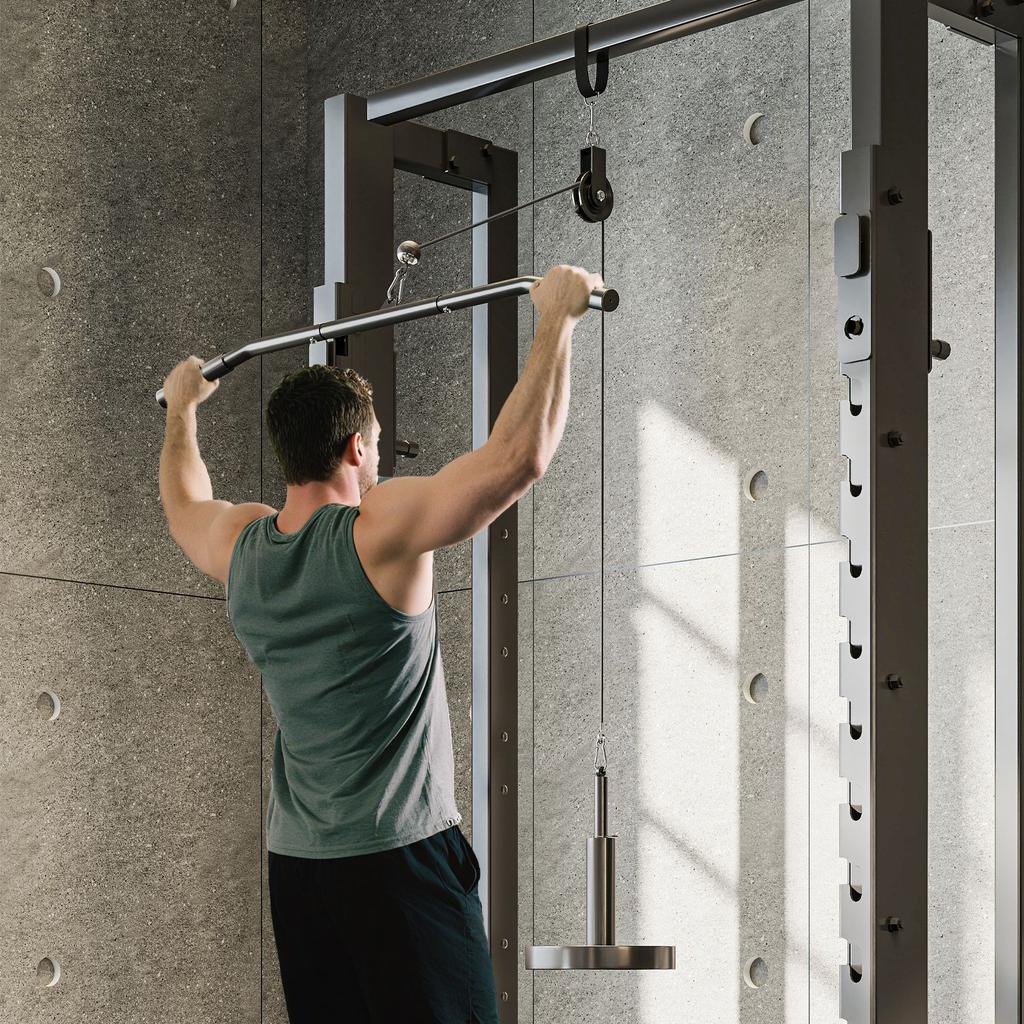 Fitness Lat Pulldown Posilovací stroj Posilovací zařízení do posilovny Systém kladky Trénink síly paží pro domácnost