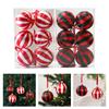 6Pcs 8cm Foam Christmas Baubles Christmas Tree Hanging Ball Ornament for Tree Wreath Mantels Holiday Party Centerpieces