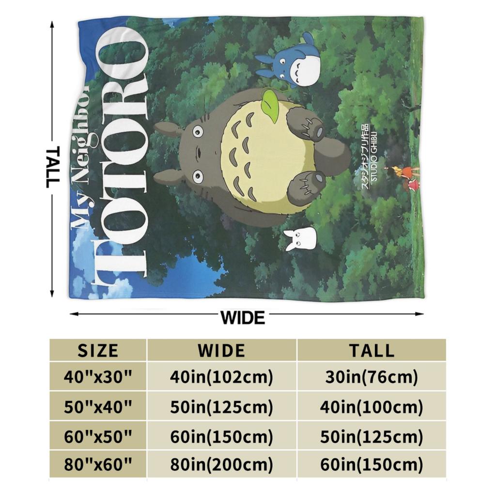 Cartoon Funny Cute T-Totoros Blanket Wool Throw Blankets Bedroom Sofa Printed Ultra-Soft Warm Bedsprea,