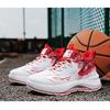 Men's High-Top Basketball Sneakers Flame Pattern Cushioned Athletic Shoes Non-Slip Thick Sole Sports Trainers
