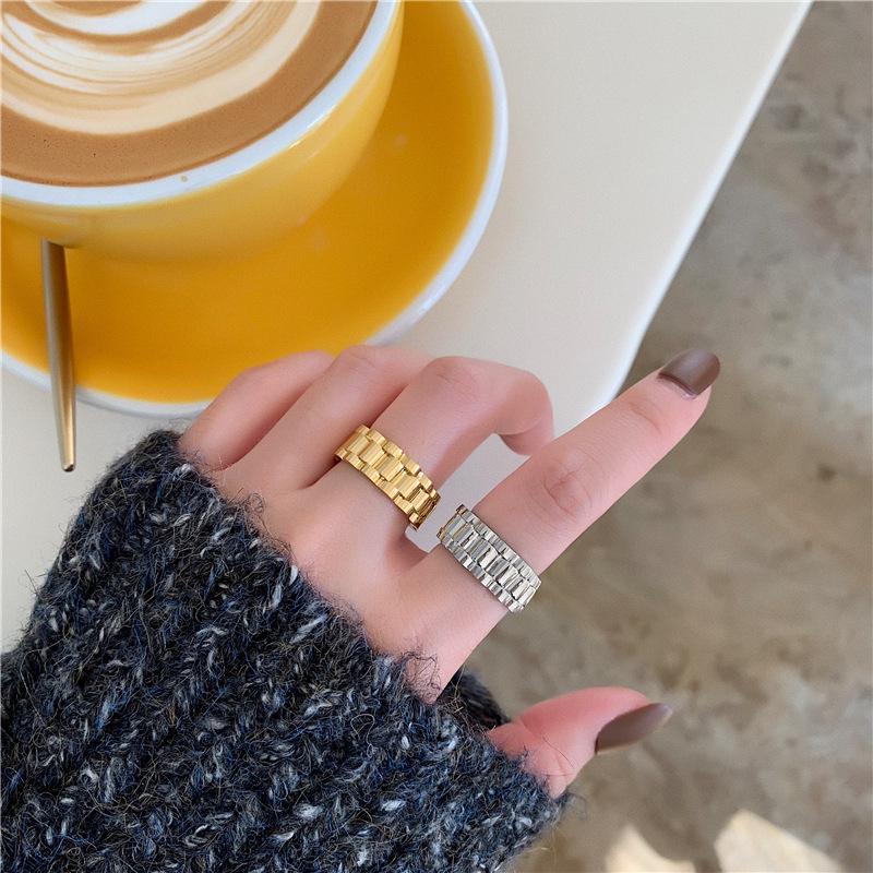 Retro Fashion Titanium Steel Ring for Women - European & American Style