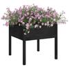 Vidaxl Donice Ogrodowe, 2 Szt., Czarne, 70X70X70 Cm, Drewno Sosnowe