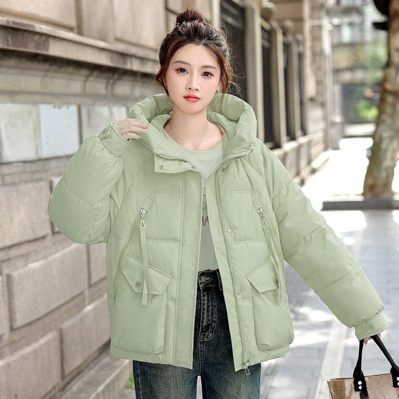 Cotton-padded Winter Cotton-padded Women's Hooded Thickened Warm Fashion Small Bread-cloth Jacket