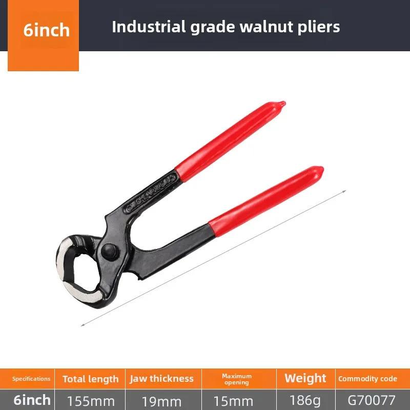 6/8/10 Inch Single Ear Clamp Pliers Carbon Steel Pincer Crimper Nail Puller For Professional Automotive Parts Repair Hand Tools 6 inch