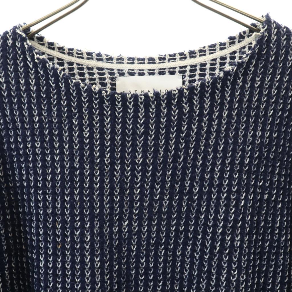 ESTNATION made in Japan Long sleeve sweater L Navy knit Men's Used