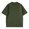 Men's Solid Waffle Texture Loose Fit Crew Neck Short Sleeve T Shirt Casual Lightweight Breathable Fabric Summer Top