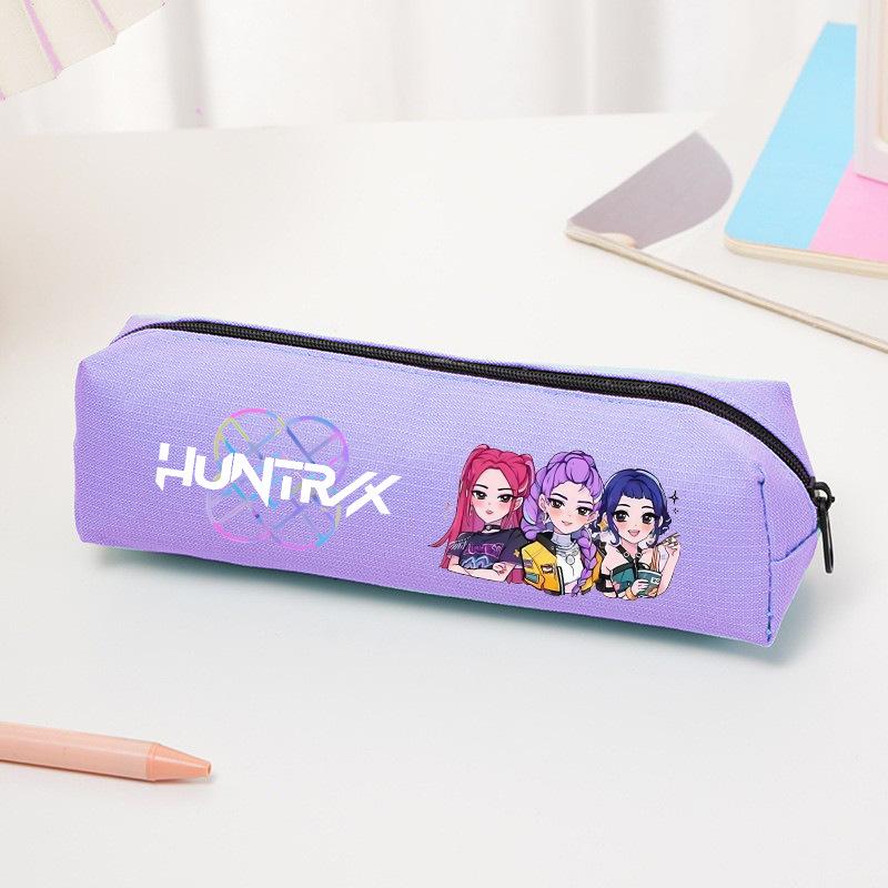 K-pop Demon Hunter Girl Group Pencil Case - Cartoon Oxford Cloth Stationery Bag for Primary School Students