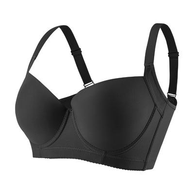 Seamless Full Coverage T-Shirt Bra Comfortable Underwire Push Up Bra with Adjustable Straps