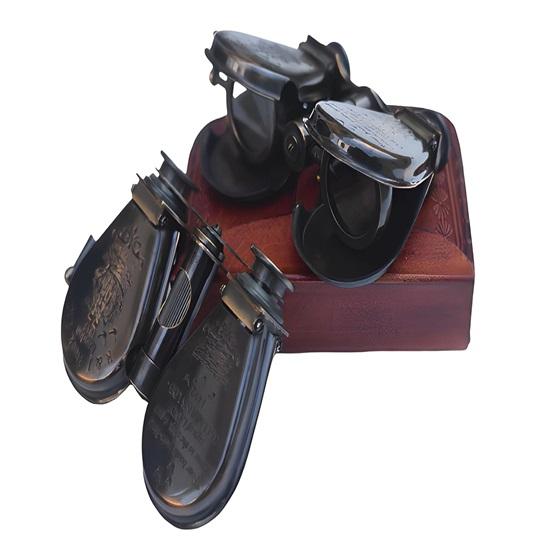 

Brass Binocular Telescope 10.16 cm Handmade Metal Pocket Binoculars for Travel, Theater and Bird Watching Wildlife Observation