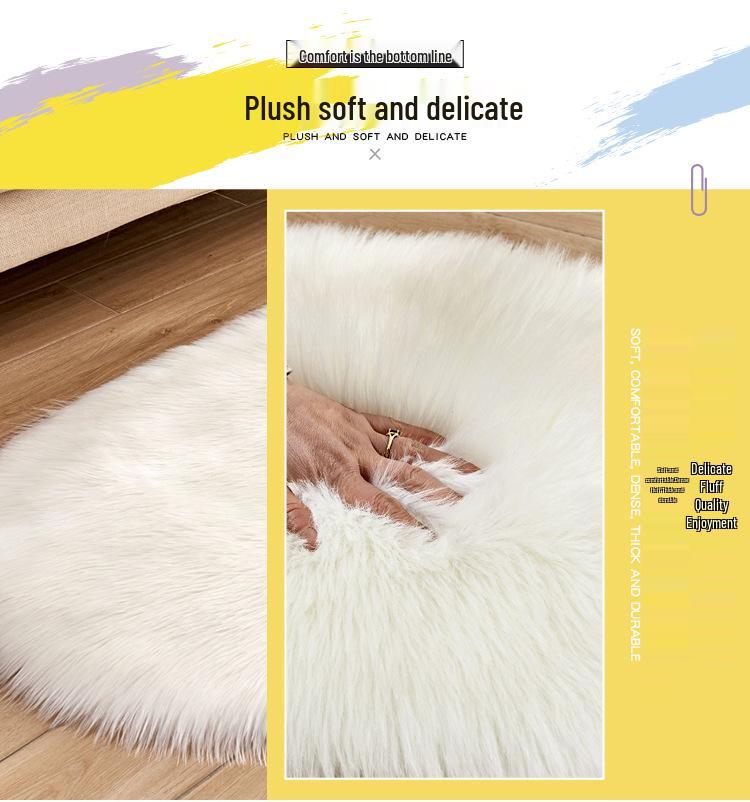 European Style Non-Slip Imitation Wool Carpet - Dirt-Resistant Living Room Sofa Floor Mat