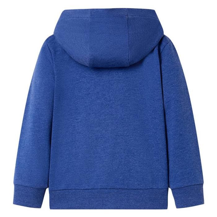 Sweat-shirt à capuche fermeture éclair enfants bleu foncé mélangé 92/104/116/128/140