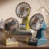 Small Electric Fan Retro Desk Fan with Low Noise and Energy Saving Feature Plastic Texture Suitable for Indoor Space