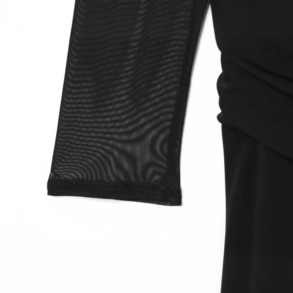 Europe, America, autumn and winter new square neck long-sleeved sexy versatile royal sister backless tight long dress