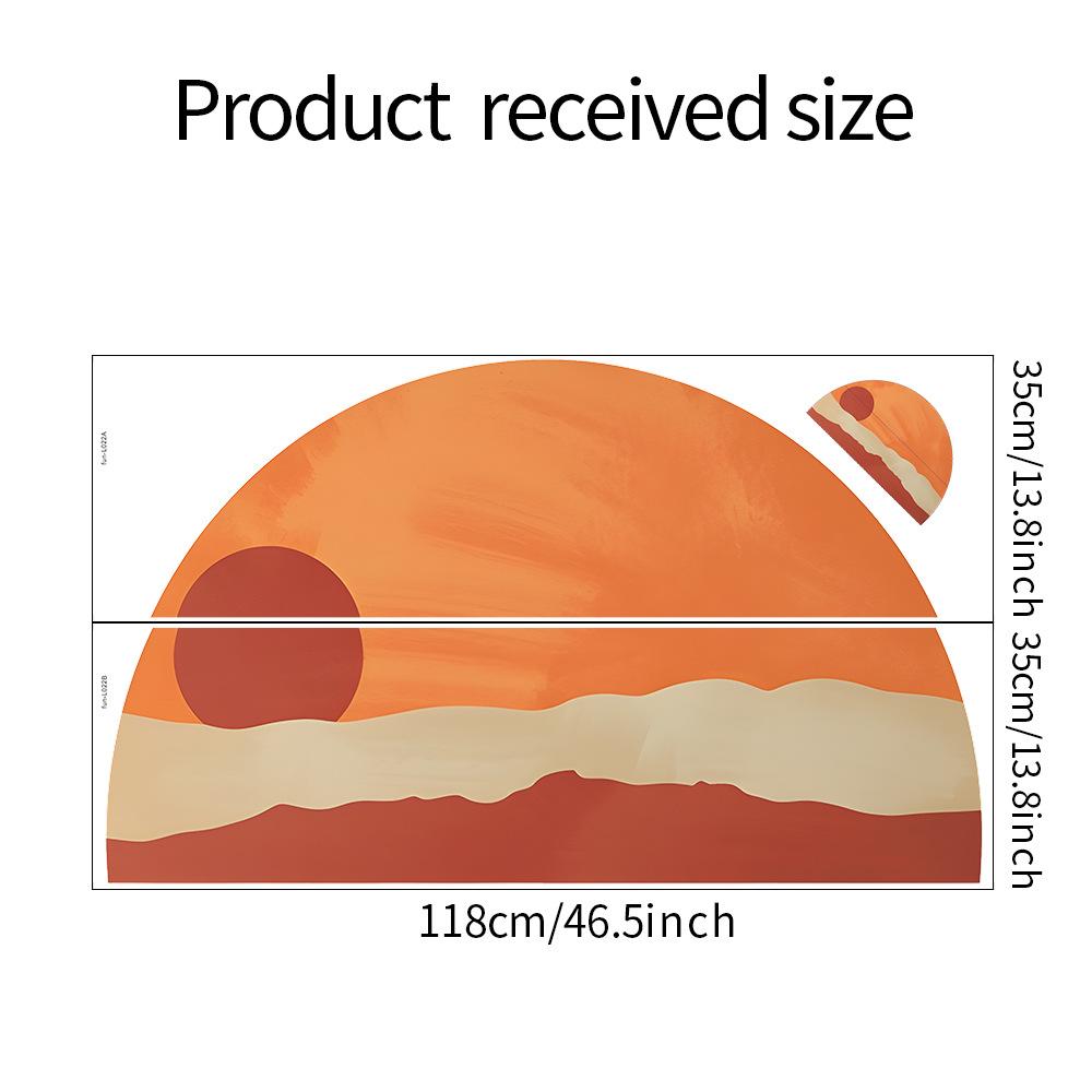 

Fun-L022 Полукруг заката Спальня Гостиная Кабинет Фон Украшение Стены Наклейка Самоклеящаяся Наклейка 35*118CM*2PCS/fun-L022