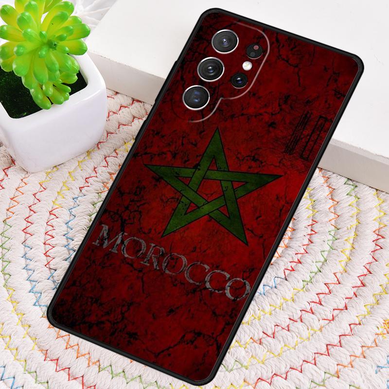 Marokko Vlag Wapen Siliconen Telefoonhoesje Voor Samsung Galaxy note 10 pro S26 S25 S24 S23 S22 S21 Plus S25Ultra Capa Cover