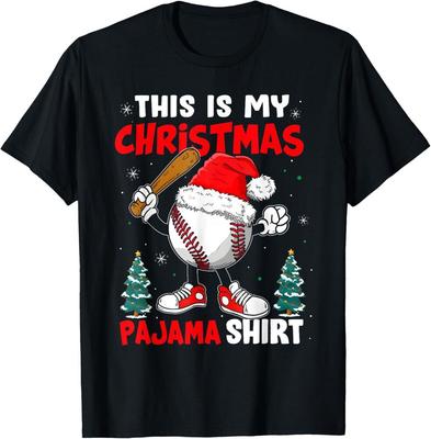 Dit Is Mijn Kerst Honkbal Pyjama Voor Jongens Mannen Vrouwen T-shirt Unisex T-shirt
