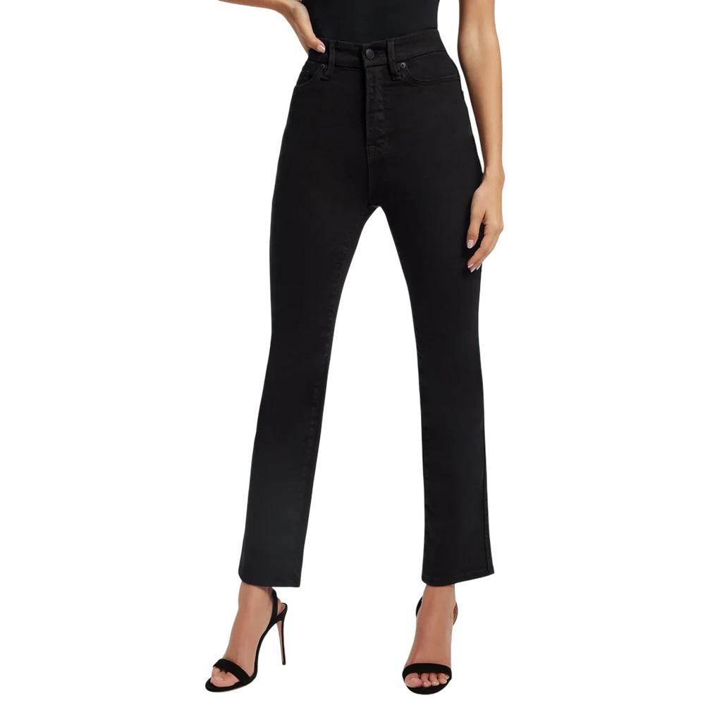 Good American Womens/Ladies 5 Pockets Straight Leg Jeans
