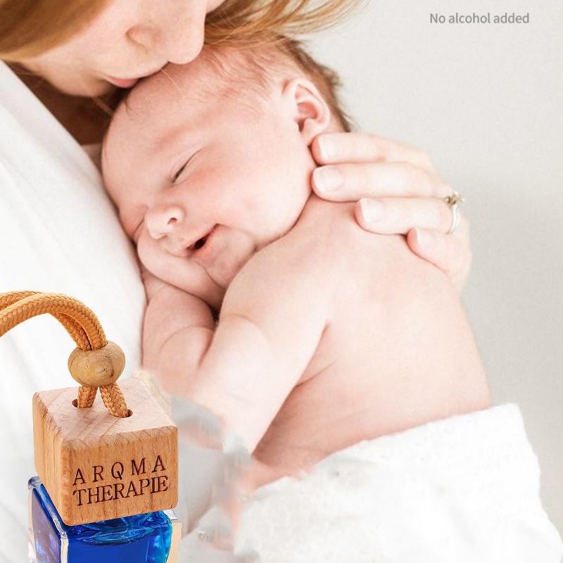 قلادة معطر جو للسيارة بزجاجة مربعة صغيرة، قطعة زينة معطرة للسيارة، هواء منعش