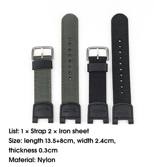 Wristwatch Band Breathable Sweat-proof Soft Nylon Sports Watch Belt Replacement for Casio SGW-100