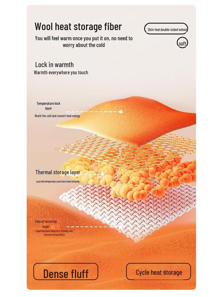 Damen Leggings mit hohem Bund, nahtlos, Bauchkontrolle, Kaschmirseide - Dick, warm, Übergröße für Herbst & Winter