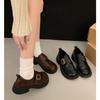 Small leather shoes women's 2025 new autumn and winter retro British style black jk single shoes versatile commuter soft-soled loafers
