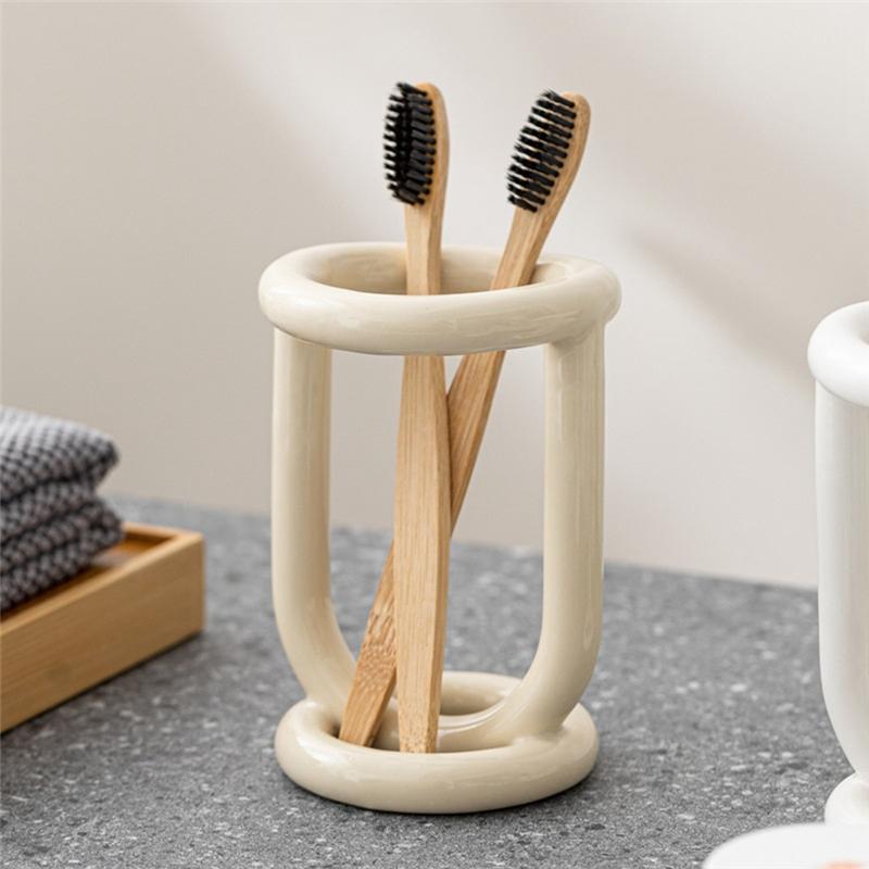 Toothbrush Holder Bathroom Shelving Toothpaste Holder Storage Rack Bathroom Product Shelf Desktop Storageholdera Durable